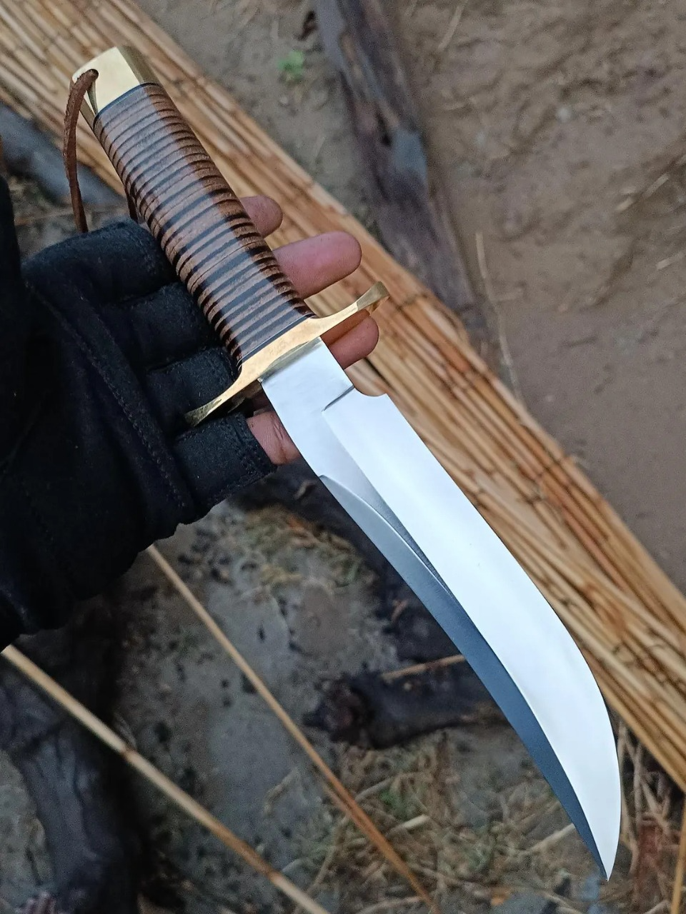 Randall Recon Style Custom Made Full Tang Fixed Blade Bowie Knife With Leather Sheath Best Men Randall Knife Gift For Him Gift For Boyfriend