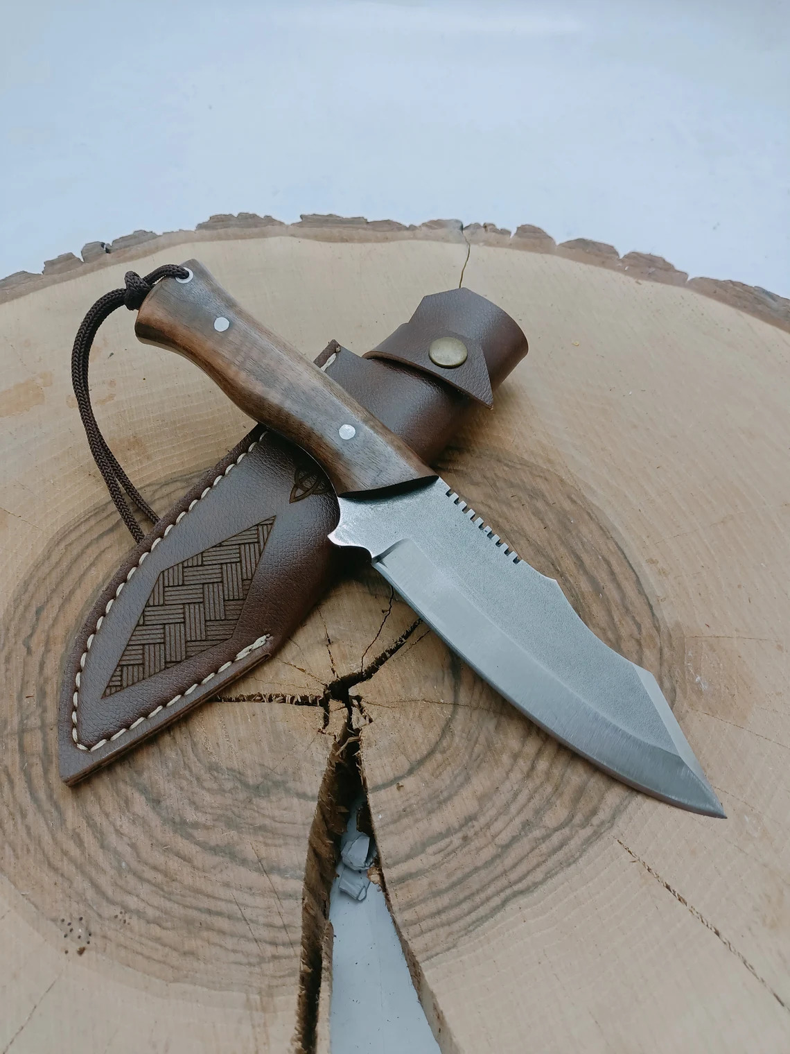 Handmade Tracker Knife Stainless Steel Hunting Knife With Sheath Survival Knife Tactical Fixed Blade Custom Engraved Knife Gifts