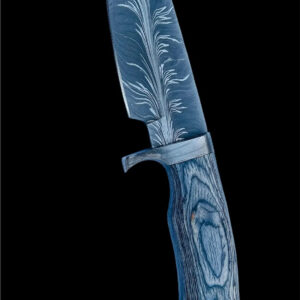 Handmade Damascus Steel Hunting Gift Knife Wood Handle, Fixed Blade Knife Christmas Gift Best Gift For Him Premium Feather Damascus Steel