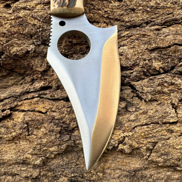 Handmade Carbon Steel Hunting Knife With Stag Handle Gift For Father Wedding Gift Bowie Knife Birthday Gift Anniversary Gift Camping knife - Image 3
