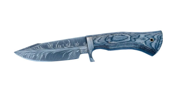Handmade Damascus Steel Hunting Gift Knife Wood Handle, Fixed Blade Knife Christmas Gift Best Gift For Him Premium Feather Damascus Steel - Image 3