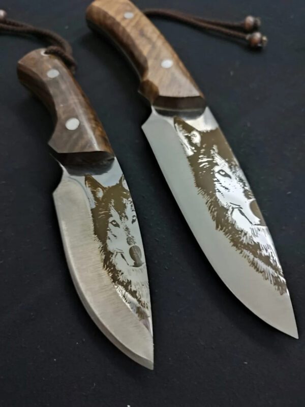 Handmade Hunting Knife Set , Full Tang Blade , Military Knife , Custom Hunting Gifts For Men , Tactical Fixed Blade , Knife Engraving - Image 3