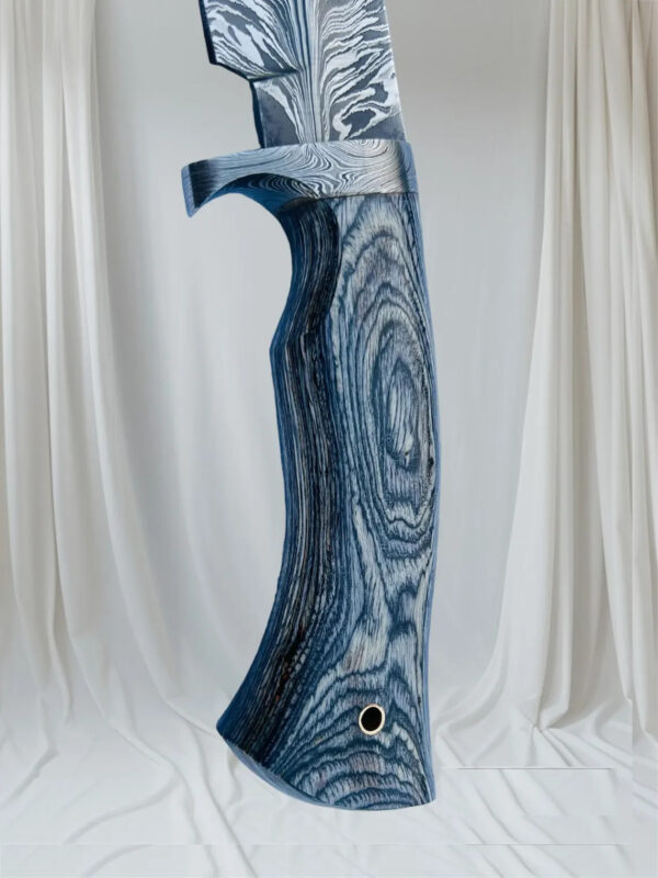 Handmade Damascus Steel Hunting Gift Knife Wood Handle, Fixed Blade Knife Christmas Gift Best Gift For Him Premium Feather Damascus Steel - Image 4
