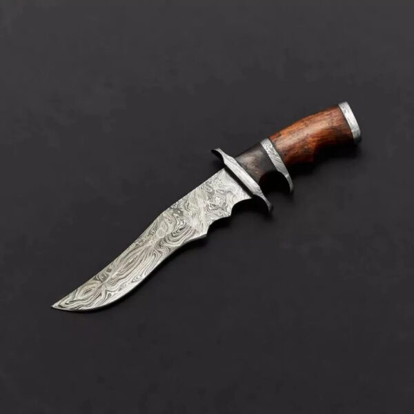 Handmade Damascus hunting knife hand forged Damascus steel knife with cover gift for him gift for her/His - Image 4