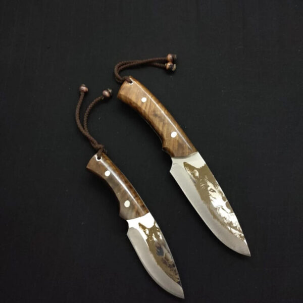 Handmade Hunting Knife Set , Full Tang Blade , Military Knife , Custom Hunting Gifts For Men , Tactical Fixed Blade , Knife Engraving