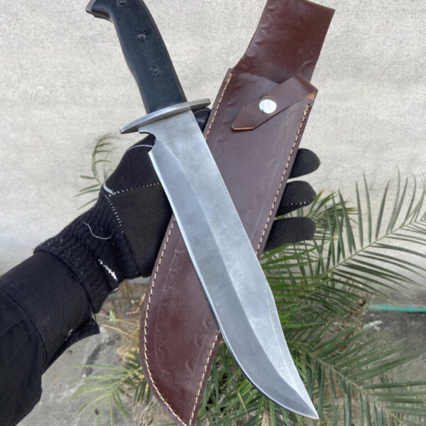 Handmade 5160 Spring Steel Hunting Knife With Black Micarta Handle Groomsman Gift Bowie Knife Birthday Gift Anniversary Gift Camping Knife