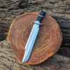 Handmade Tactical Bowie Knife, Predator Hunting Knife, Survival Fixed Blade, Outdoor Camping Knife with Leather Sheath, Gift for Husband - Image 5