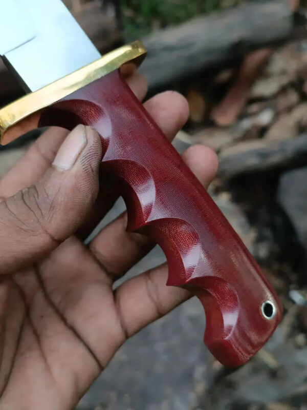 Custom Handmade D2 Steel Hunting Knife Micarta Handle With Leather Sheath Custom Knife Christmas Gift Groomsmen Gifts for Him Hunting Gifts - Image 5