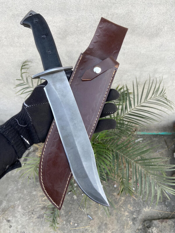 Handmade 5160 Spring Steel Hunting Knife With Black Micarta Handle Groomsman Gift Bowie Knife Birthday Gift Anniversary Gift Camping Knife - Image 6