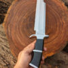 Handmade Tactical Bowie Knife, Predator Hunting Knife, Survival Fixed Blade, Outdoor Camping Knife with Leather Sheath, Gift for Husband - Image 7