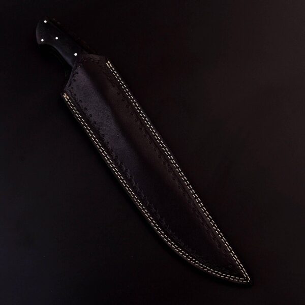 Large Hunting Knife, Bushcraft Survival Knife Handmade D2 Steel machete with Sheath, Fixed Blade, Unique Gift for Him - Image 7