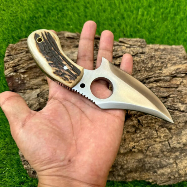 Handmade Carbon Steel Hunting Knife With Stag Handle Gift For Father Wedding Gift Bowie Knife Birthday Gift Anniversary Gift Camping knife - Image 8